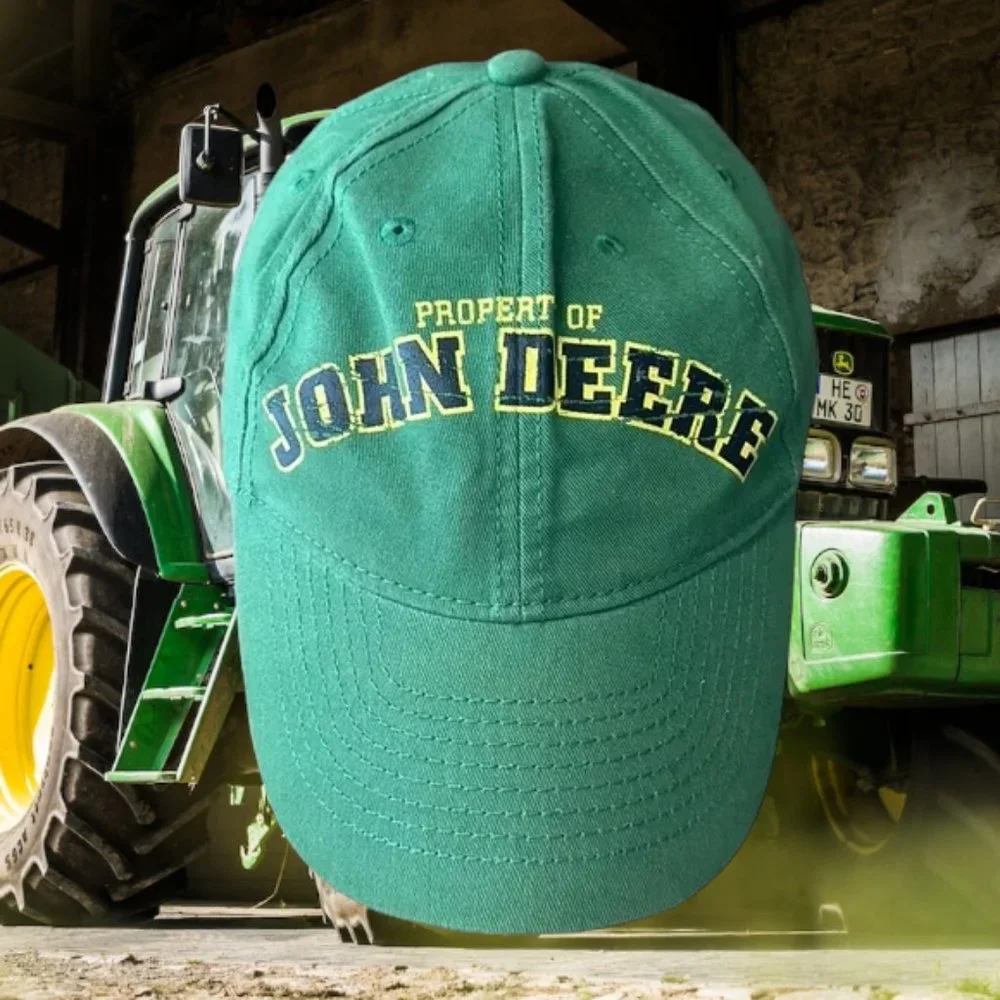 John Deere Green Adjustable Baseball Ball Cap Strapback Hat Youth Small/Medium